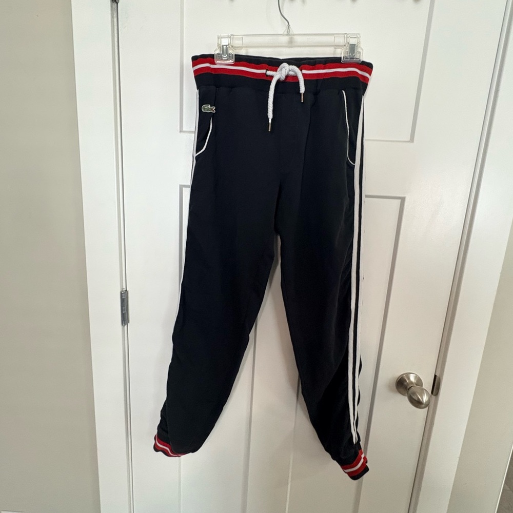 Lacoste Vintage Black Y2K Jogger Track Pants Size S 3